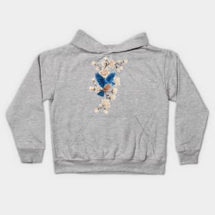 Blue Song Bird Kids Hoodie